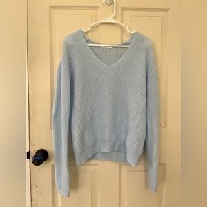 Moussy sweater wool blend knit baby blue